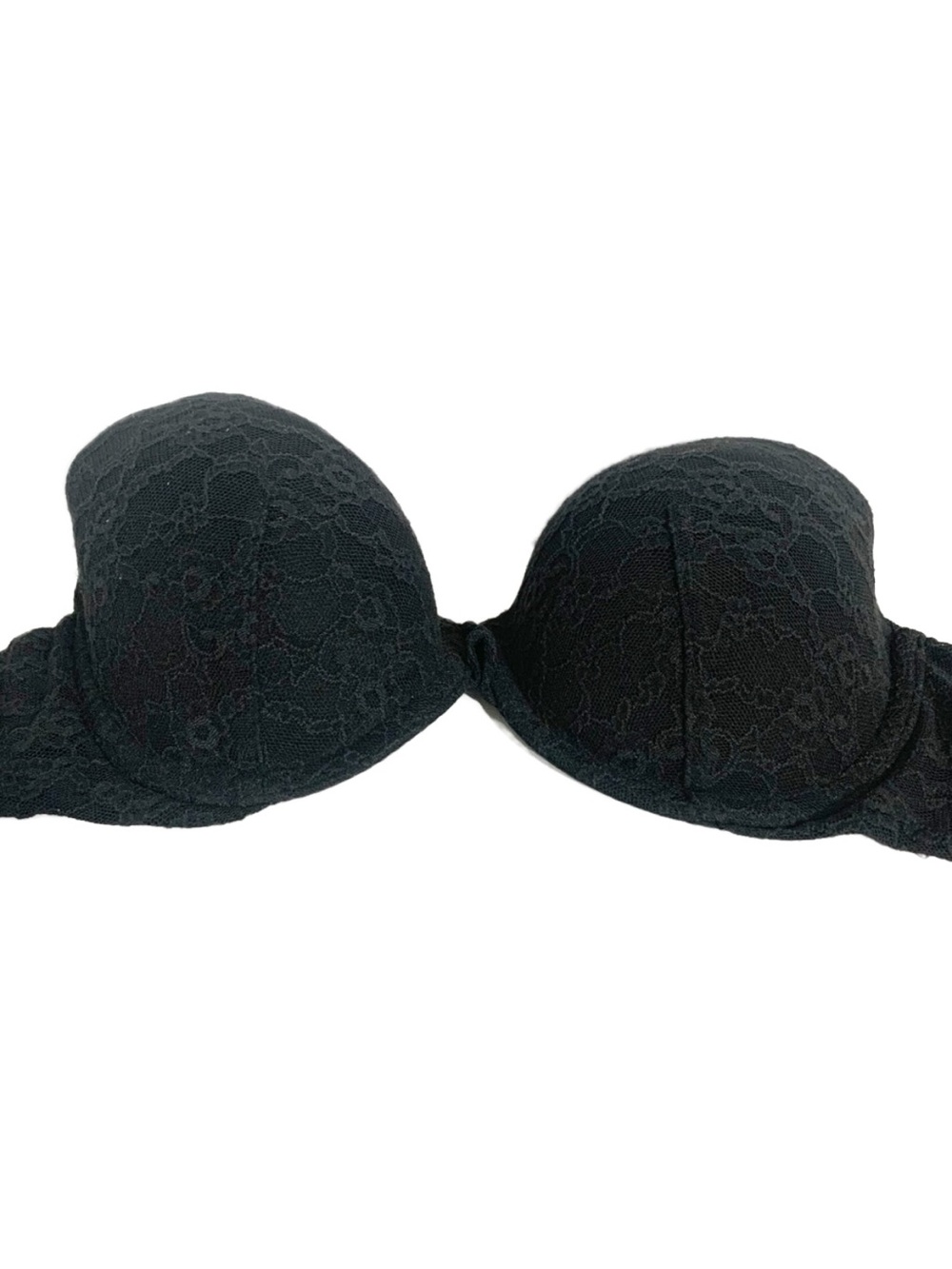 Victoria’s Secret Black Lace Strapless Padded Bra Multi Way Multi Options 34C